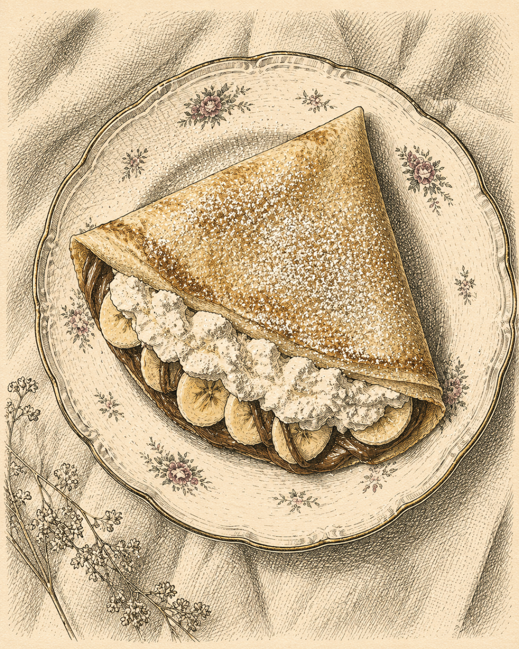 Crêpe Nutella chantilly banane